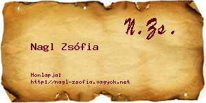 Nagl Zsófia névjegykártya